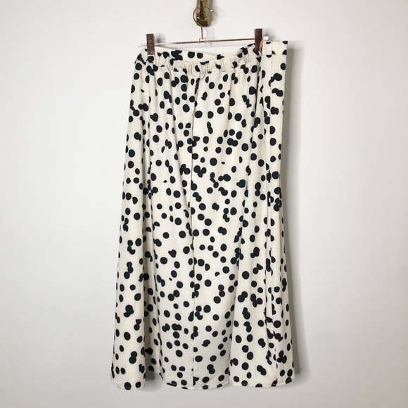 Tahari NWT Ink Dot Spotted Full Midi Skirt XL - Picture 4 of 8
